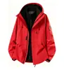 Chaqueta con capucha tres en uno de forro compuesto de grafeno de doble capa, abrigo deportivo unisex con logo impreso