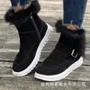 Comercio exterior transfronterizo 2026 nuevas botas de moda de invierno para mujer, botas Martin, botines de estilo coreano, zapatos planos de algodón cálidos de felpa para mujer