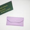 Bolsa Minimalista de Maquiagem de Cor Sólida, Porta-moedas de Couro, Capa Simples de Couro para Celular, Carteira de Couro de Mão, Lápis de Sobrancelha e Porta-cartões