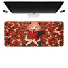 Alfombrilla de Ratón para Personaje Femenino de Anime Bidimensional Exclusiva Transfronteriza, Grande, de Gama Alta, Engrosada y Resistente a las Manchas con Bordes Bloqueados