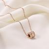 Collar de Cintura para Hombre Pequeño Simple de Acero de Titanio Estilo Coreano Letra Oro de 14k Moda 2021 Estilo Frío Joyería Colgante Elegante