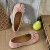 Zapatos planos de punta baja retro franceses amarillos de una sola capa para mujer 2025 Nuevo Primavera Suela blanda Combinan con todo Zapatos Mary Jane