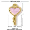 Amor europeo y americano moño llave diy titanio acero colgante femenino aceite cinco puntas estrella luna acero inoxidable joyería colgante