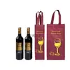 Bolsa para Vinho Tinto Bolsa de Mão Não Tecida Bolsa para Vinho Espessa Bolsa para Embalagem de Presente Sacola de Compras com Alça Simples Dupla