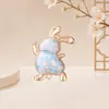  Coelho da Lua de Meio Outono Estilo Chinês Tecido Feito à Mão Coelho Pingente Base DIY Pingente Semi-Acabado Ornamento