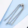 Cadena ajustable de cuentas de acero inoxidable, pulsera de cadena de perlas, collar ajustable, vacío, chapado en oro de 18 quilates, accesorios de joyería DIY