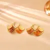 Brincos Populares Vazados Folha de Ginkgo Asa de Borboleta, Brincos Elegantes com Franjas Estilo Fada para Mulheres, Brincos de Moda de Alta Qualidade
