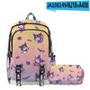 3D Nuevo Producto Impreso Periférico Sanrio Kuromi Kuromi Mochila Escolar Estuche de Lápices de Doble Capa Traje de Dos Piezas