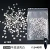 Diamantes Pequeños Redondos de Fondo Plano, Diamantes Blancos de Fondo Plano, Pegatinas Redondas Pequeñas de Vidrio Transparente, Joyería de Diamantes para Uñas Hecha a Mano DIY Checa