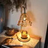 Lámpara de mesa para derretir cera de aromaterapia transfronteriza para dormitorio, mesita de noche, lámpara de derretir velas de alta gama, lámpara de ambiente vintage, lámpara de mesa, accesorio de iluminación, madera maciza