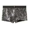Nueva Ropa Interior para Hombre Huajielong Algodón Estampado Cintura Media Talla Grande Transpirable Calzoncillos tipo bóxer para Hombre Se Puede Enviar en una Sola Pieza