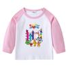 2026 Nueva Camiseta Infantil Transfronteriza de Primavera y Otoño Cuello Redondo Dibujos Animados Manga Larga Camiseta Básica para Niños y Niñas Camiseta de Algodón para Bebé