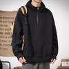 Suéter de Media Cremallera Pesado de Marca Moderna Estilo Americano para Hombre Otoño e Invierno con Forro Polar Engrosado Sudadera con Capucha para Hombre Top Chaqueta de Color Sólido
