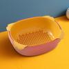 Cesta de drenaje de doble capa para cocina, cesta de filtro de agua, artefacto multifuncional para lavar verduras, cesta para lavar frutas, cesta de drenaje de agua, cesta de plástico para fugas