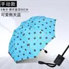Guarda-chuva Preto Dobrável Manual UV Protetor Solar à Prova de Vento Guarda-sol Dupla Face Guarda-chuva de Publicidade para Presente