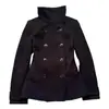 Abrigo corto ajustado para mujer de otoño e invierno 2026, cuello alto, top de doble botonadura para mujer, versátil para ir al trabajo, comercio exterior