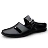 Zapatos de Hombre Transfronterizos, Sandalias, Zapatillas de Casa, Mocasines de Verano de Piel de Vaca, Mules Planos, Zuecos sin Cordones, Sandalias y Pantuflas para Hombre