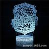 Lámpara de Mesa 3D Serie Harry Potter Luz LED Regalo, Luz Nocturna Visual Tridimensional Colorida con Proyección de Luz Ajustable Magia
