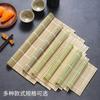 ¡Guau! Esterilla de Sushi de Cuero Verde Hecha a Mano Personalizada 24*24, Utensilios para Sushi, Utensilios de Cocina Japoneses Antiadherentes al por Mayor