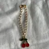 Diadema Dorada de Cereza o Fresa para Vaso Stanley/Vaso de Agua/Bolso Linda y Delicada Botella de Agua