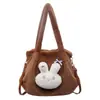 Bolsa de mano linda y esponjosa, nueva colección otoño/invierno 2026, bolso de hombro moderno y versátil, bolsa de felpa de gran capacidad