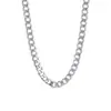Cadena Cubana de Acero de Titanio Hip-Hop Cadena Gruesa de Acero Inoxidable Nk Collar Cadena de Moda para Chicos y Chicas Accesorios Hiphop Cadena Lisa Sin Colgante