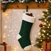 Calcetines grandes de bolsa de caramelo tejidos, accesorios para regalos, decoraciones navideñas más vendidas, calcetines transfronterizos, Navidad