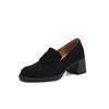 2 Tipos de Forro, Zapatos de Tacón Alto Retro de Piel de Oveja de Primera Capa, Lujo Accesible y Zapatos Planos de Alto Gusto, Mocasines de Otoño para Mujer, Cuero Genuino para Mujer