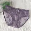 Novas calcinhas femininas rendadas estilosas plus size, alta elasticidade, sedutoras, transparentes, vazadas, com laço, cuecas plus size de alta elasticidade