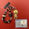 Llavero de tela con logo de empresa personalizado Cadena para teléfono móvil Angela Lámina de oro puro Oro 999 Regalo de aniversario