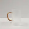 Taza de Vidrio Resistente al Calor con Patrón Martillado de Celebridad de Internet Taza Japonesa para Preparar Té en la Oficina Taza de Agua con Patrón Martillado y Asa de Color Creativo para Leche y Jugo