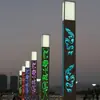 Luces Cuadradas de Paisaje Solares para Exteriores Luces LED para Jardín Luces de Calle 3m Plaza Comunitaria de Jardín Parque Luces de Calle para Exteriores
