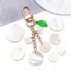 Pingente em Forma de Disco de Concha de Água Doce Natural da Amazonia Pingente Branco de Concha Polida Acessórios para Brincos Colares DIY
