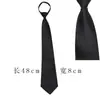 Gravata Borboleta Preta para Mulheres com Zíper, Decoração de Camisa Preguiçosa Sem Nó, Estilo JK Japonês, Longa e Curta, Estilo Universitário, Amarrada à Mão por Estudantes, Masculina
