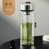 Vaso de vidrio borosilicato de doble capa Fuguang, gran capacidad, con tapa, resistente a altas temperaturas, vaso de agua para oficina, taza de té para hombre, venta al por mayor con impresión personalizada
