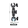 Adecuado para Cámara Deportiva Insta360 Soporte para Montaje en Motocicleta X2/X3 Palo Selfie Invisible Soporte con Abrazadera Fuerte
