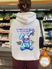 Europeu e americano ebay outono e inverno com capuz casual temperamento personalidade manga comprida forrado de lã suéter grosso MUDANÇA impresso comércio exterior mulheres