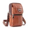 Bolsa de Teléfono de Piel de Vaca para Hombres de Mediana Edad, Bolsa de Cintura Vertical, Funda de Teléfono Cruzada de un Solo Hombro, Nuevo Modelo 2025