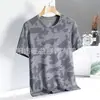 Camiseta de Seda Gelada Refrescante para Homens, Manga Curta, Modelo de Exportação 2026, Nova Blusa de Verão Fina Respirável Solta Gola Redonda, Múltiplos Estilos