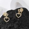 MÁS simple nicho elegante alto sentido aguja de plata S925 circonita aretes hembra perla aretes clip para la oreja sin perforaciones