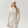 Novedad Otoño 2026 Jersey de Cuello Alto 100% Cachemira Pura Versátil Estilo Oficina para Commuting Camiseta Básica de Corte Ajustado para Mujer