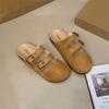 Sapatos Birkenstock 2025 Novos Quatro Estações Aumentadores de Altura Planos Birkenstock Bico Fechado Chinelos Confortáveis Sapatos de Cortiça com Bico Fechado Atacado