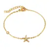 Pulseira de Aço Titânio com Diamante Incrustado em Forma de 8 Corrente Lisa de Aço Inoxidável Dourado 18K Corrente Tennis Corrente de Clavícula Europeia e Americana Transfronteiriça Toque de Luxo Leve High-End