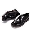 Sapatos de Couro Estilo Coreano para Negócios de Primavera e Outono, Retro, Confortáveis, Respiráveis, Couro de Bico Redondo, Sapatos Masculinos, Sapatos Britânicos da Moda, Sapatos Derby