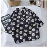 Camisa Hawaiana de Flores de Playa de Manga Corta para Hombre Holgada cec Super Fuego Estilo Puerto Retro Chaqueta Camisa Ropa de Hombre