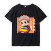 Nueva camiseta de anime japonés europeo y americano spell back battle manga corta bidimensional ropa para padres e hijos estudiante casual uniforme de clase estampado
