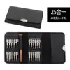 Chave de Fenda 25 em 1 Chave de Fenda Combinada Bolsa de Couro Chave de Fenda Telefone Celular Óculos Ferramenta de Reparo e Desmontagem
