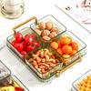 Nuevo plato de fruta nórdico, bandeja para postres, bandeja para fruta, plato para aperitivos, dulces y frutas secas para el hogar, para sala de estar y hotel