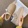 Zapatos de mujer sin cordones, botas de nieve bajas, zapatos de algodón, mocasines, de suela gruesa, forrados de felpa, zapatos cálidos Birkenstock, nuevo modelo de invierno 2026