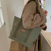 Bolso de Hombro de Alto Valor Bolso de Lona Japonesa Moda para Mujer Simple Gran Capacidad Bolso de Mano Bolso Tote para el Viaje Diario